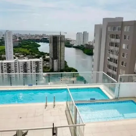 Apartamento Vista Mar, Doble Balcón, 6 Max, Cerca De Todo Cartagena